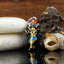 Front view of the 925 Silver Radha Raman Pendant showing Lord Krishna with intricate, colourful Mina enamel work.