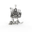 Handcrafted 925 silver Kali pendant angle