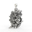 Front view of the 925 silver baby Krishna pendant showcasing intricate traditional details.
