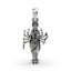 925 silver Sadhi Maa pendant front view,