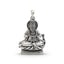 Front view of the 925 sterling silver Jhulelal pendant, showing the deity's detailed oxidized finish.