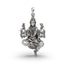 Front view of the 925 silver Varahi Devi pendant showing the goddess's detailed features and oxidized finish.