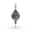 Front view of the 925 sterling silver Vel pendant featuring Lord Murugan's face with a detailed oxidized finish.