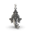 Front view of the intricately detailed 925 Silver Ganpati Face Pendant, showcasing its beautiful oxidized antique finish.