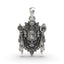 Front view of the handcrafted 925 silver Jagannath pendant, showing the Lord's iconic eyes and smile.