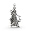Front view of the intricately detailed 925 silver Mogal Maa pendant, showcasing the revered Hindu goddess.
