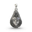Front view of the handcrafted Delhi Kali Maa pendant in 925 oxidized sterling silver, showing her fierce expression.
