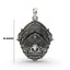 Front view of the intricately detailed 925 silver Kirtimukha pendant, showcasing its 'Face of Glory' design.