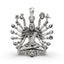 Front view of the handcrafted 925 Sterling Silver Shiva Mudra pendant, showing the detailed spiritual hand gesture.