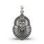 Front view of the 925 silver Renuka Devi pendant, showcasing its full design and oxidized finish for a traditional look.