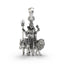 Front view of the 925 silver Shiv Shakti Ardha Nareeswara pendant showing the divine union form.