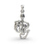 Front view of the 925 Silver Murugan Vel Pendant, showcasing its detailed oxidized finish and sacred spear design.