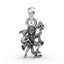 Front view of the Hanumanji carrying Sanjeevani Parvat pendant in oxidized 925 silver on a white background.