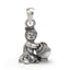 Front view of the handcrafted Baal Krishna 925 silver pendant, showing the detailed baby Krishna (Laddu Gopal) form.