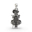 Front view of the 925 silver Shri Ranchhodraiji Maharaj pendant, showing the deity’s serene face and sacred tilak.