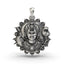 Front view of the handcrafted 925 silver Lord Murugan pendant, showcasing its intricate design and oxidized finish.