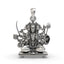 Front view of the 925 silver Sitting Panchmukhi Hanuman pendant, showing the intricate five-faced design.