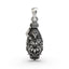 Front view of the 925 Silver Radhaji Pendant showing the intricate depiction of Goddess Radha with an oxidized finish.