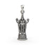 Front view of the 925 silver Lord Venkateswara Swamy pendant showing the intricate temple design details.