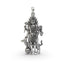 Front view of the 925 Sterling Silver Lord Bhairava Pendant featuring intricate divine detailing.