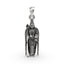 Front view of the 925 sterling silver Murugan pendant showcasing intricate handmade temple jewellery details.