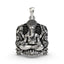 Front view of the Shree Siddhivinayak Ganapati pendant, intricately detailed in polished 925 sterling silver.