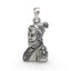 Front view of the 925 sterling silver Shivaji Maharaj pendant showing intricate heritage details.