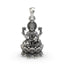 Front view of the 925 silver Goddess Lakshmi pendant featuring Mahalakshmi seated on a lotus.