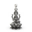 Front view of 925 Sterling Silver Mahalakshmi Pendant featuring intricate temple jewellery craftsmanship.