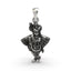 Front view of the 925 Sterling Silver Banke Bihari Ji Pendant by Alankar
