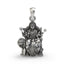 Front view of the 925 Silver Durga Maa Pendant showing intricate Simhavahini lion and Trishul details.