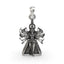 Front view of the 925 Silver Kali Maa Pendant featuring intricate multi-armed Mahakali details.