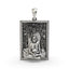 Front view of the 925 silver Akkalkot Shree Swami Samarth pendant with fine detailing.