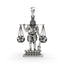 Front view of the 925 Silver Idumban Pendant showcasing detailed craftsmanship and pure sterling silver.