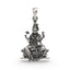 Front view of the Bhuvaneshvari 925 silver pendant for healing and positive energy, handcrafted by Alankar.