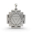 Front view of the 925 Silver Tara Yantra Pendant featuring intricate sacred geometric design.