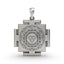 Front view of the 925 Silver Matangi Yantra Pendant showcasing intricate sacred geometry and polished finish.
