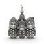 925 silver Jagannath Balabhadra Subhadra pendant with antique oxidized temple design