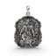 925 silver Veer Hanuman pendant featuring Shri Ram Dhwaja, Gada and antique oxidized finish