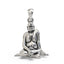 Front view of the 925 silver Swami Samarth Guru pendant showing intricate detailing and an oxidized finish.