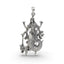 Front view of the Matsya Avatar 925 Silver Pendant showing Lord Vishnu emerging from the fish form.