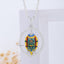 Front view of the 925 Silver Shree Ujjain Mahakaleshwar Diamond Pendant showing its intricate design.