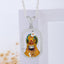 Front view of the 925 silver Ramdevpir diamond pendant showing the intricate deity design and polished finish.