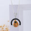 Front view of the 925 Silver Sarangpur Kastbhanjan Hanumanji Diamond Pendant against a clean background.