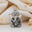 Front view of the intricately detailed 925 Silver Ganesha 3D Idol, showcasing the fine craftsmanship by Alankar.
