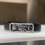 Front view of the 925 Silver Hanuman Ji Bracelet with Jai Shree Ram engraving and sparkling CZ diamond details.