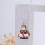 Front view of the Jhulelal Enamel 925 Silver Pendant, showing the detailed Mina work on a white background.
