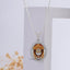Front view of the Bhurakhiya Hanuman enamel pendant in 925 silver, showcasing the detailed Mina work.