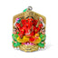 Front view of the 925 Silver Siddhivinayak Ganapati Pendant with vibrant enamel Meena work by Alankar.