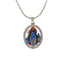 Front view of the 925 Sterling Silver Kali Maa pendant featuring intricate premium Mina and diamond work.